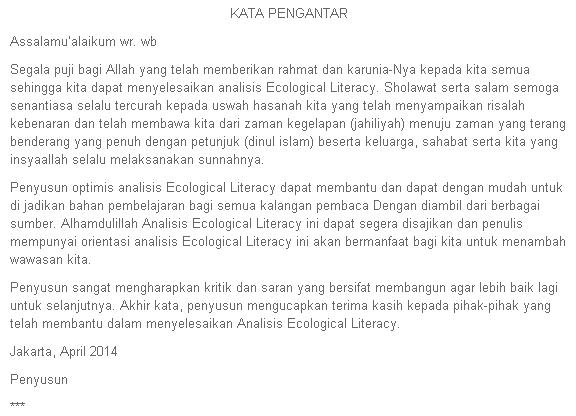 Contoh Kata Pengantar Makalah Singkat Blog Pendidikan