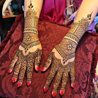 Beautiful Mehndi designs not only look good on the bride but also cools down her body.