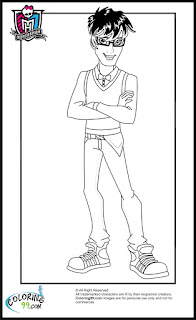 monster high boys jackson jekyll coloring pages