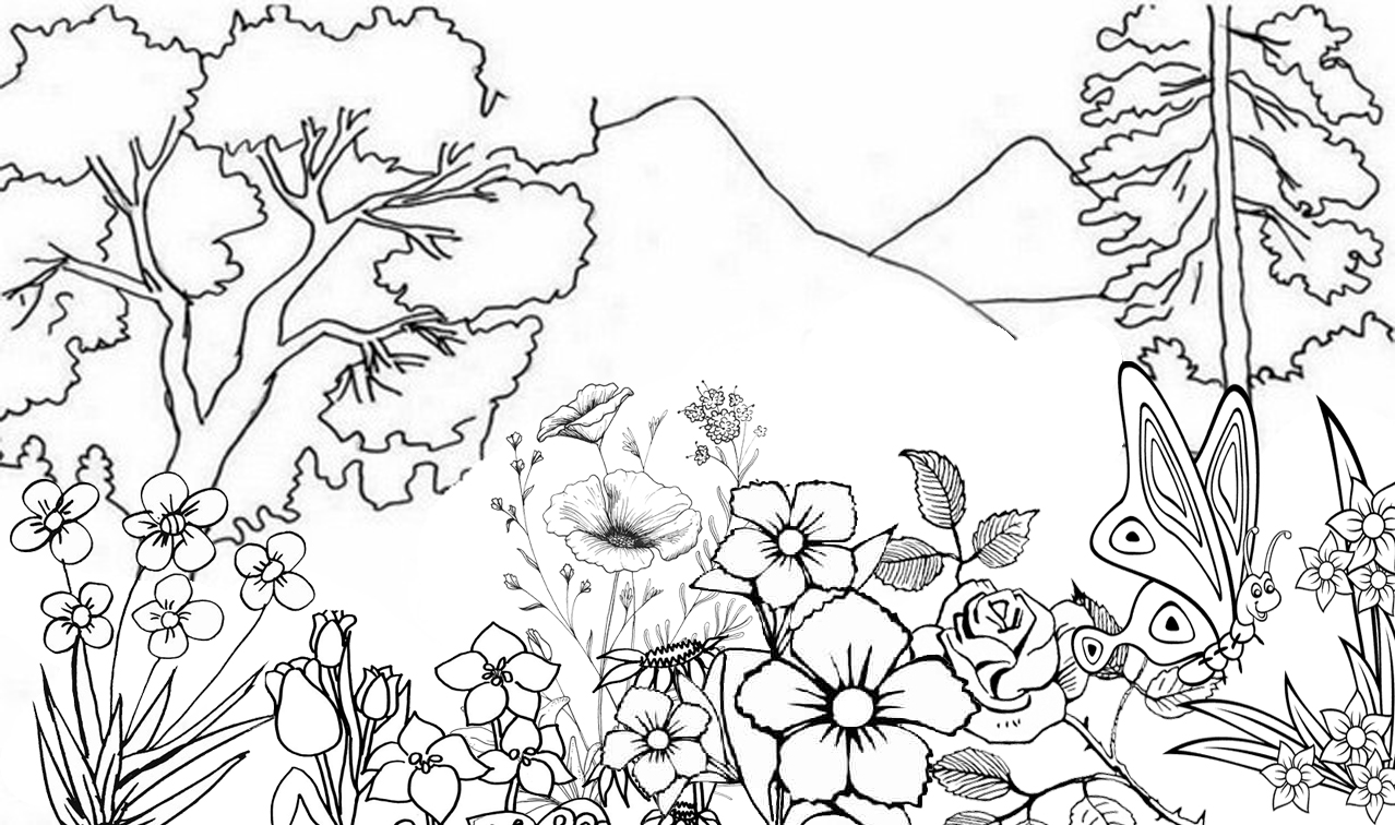 Pesona Alam Desa Pacewetan: Sketsa Taman Bunga dan Pemandangan Alam
