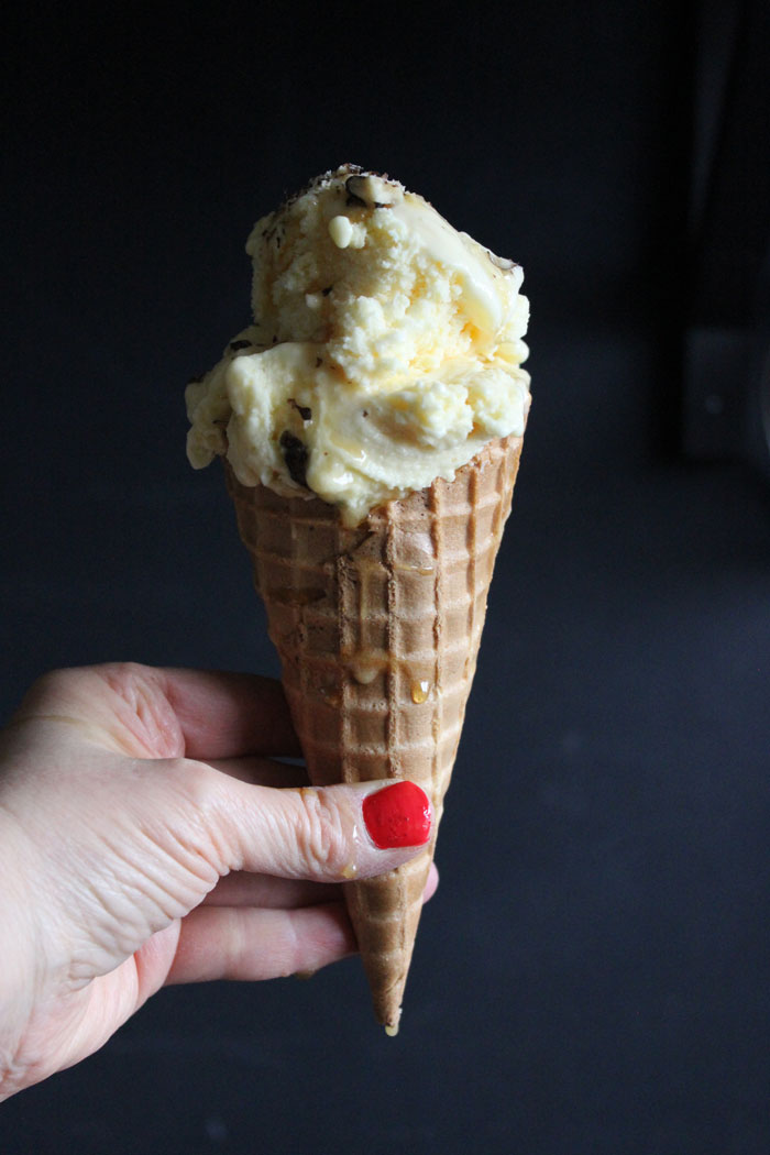 Ice Cream Bar Maple Walnut + Bacon Ice Cream Waffle Cone Poppytalk