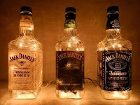 botellas de vidrio luminosas