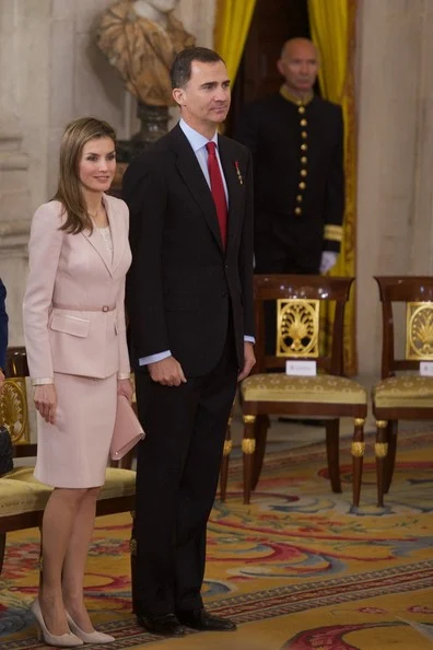 Princess Letizia met with Spanish Paralympic medalist Teresa Perales at the Zarzuela Palace in Madrid