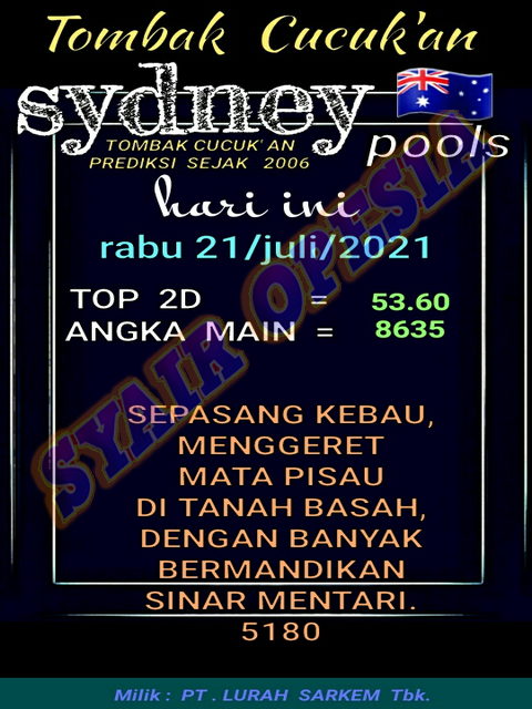 Syair Harian Sdy 21 Juli 2021 Kode Syair Sgp Hk Sd Motesia