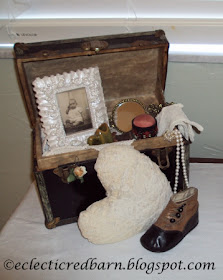 Eclectic Red Barn: Vintage Doll Box with Accessories