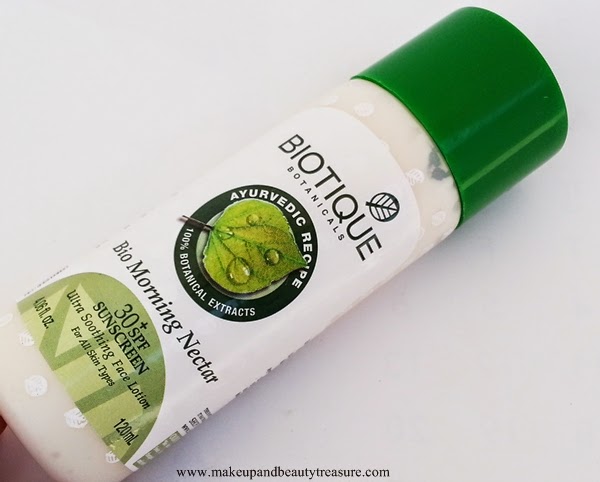 biotique bio morning nectar sunscreen