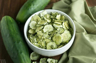 Baked Cucumber Chips #healthy #recipe