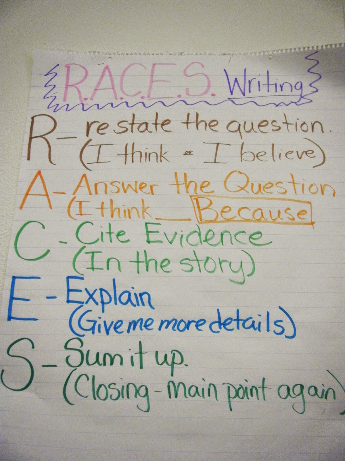 Miss Brandt's Class: RACES Writing