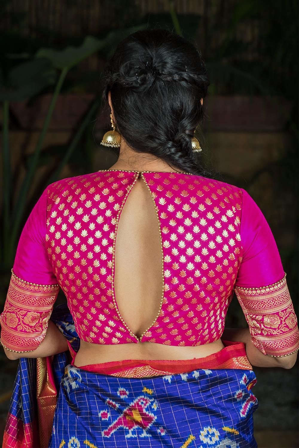 35 Traditional Blouse Back Neck Designs For Silk Sarees Bling