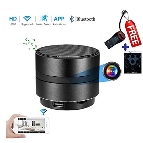 HD 1080P WiFi Spy Camera Bluetooth Speaker Wireless Hidden Camera Music Player