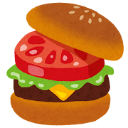 チーズバーガーのイラスト