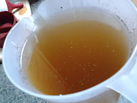 Storing homemade tea.