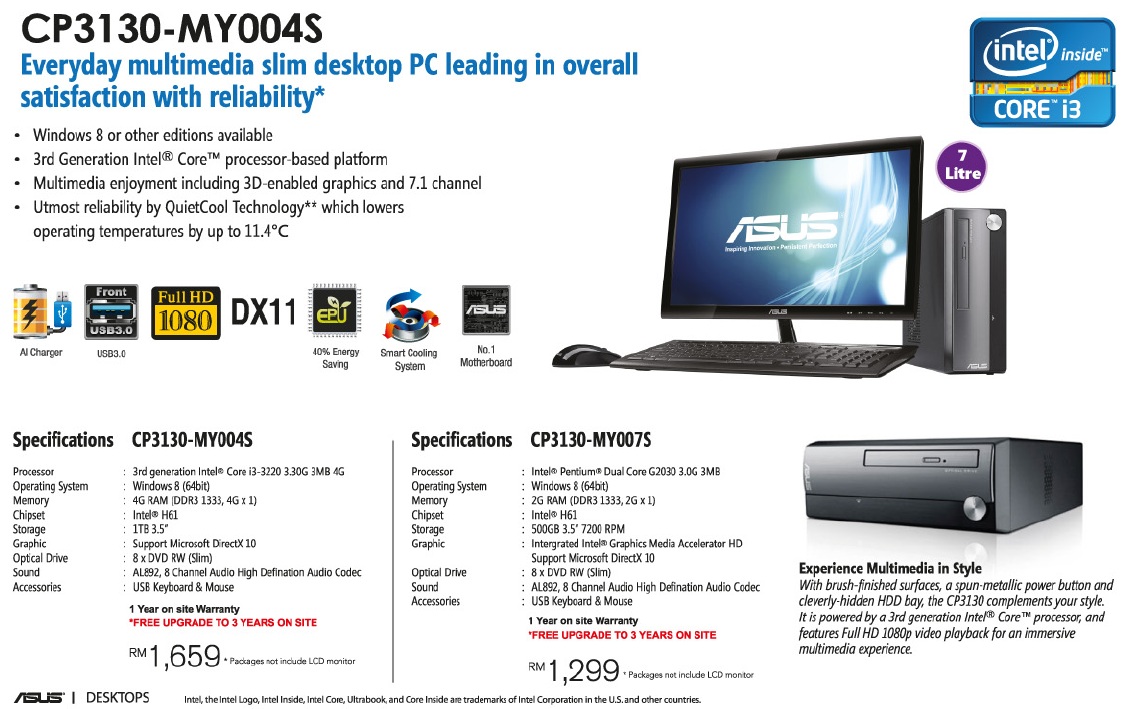 ASUS PC Desktop CP3130 MY004S