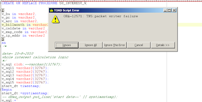 ORA-12571: TNS:packet writer failure