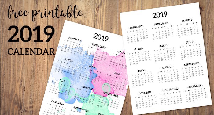 10 calendarios 2019 imprimibles y ¡Gratis!