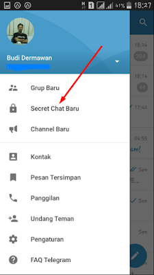 cara mengaktifkan obrolan rahasia pada telegram