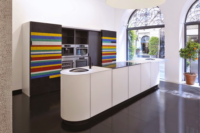 Creative Kitchen Design With Colorful Mosaic Tiles