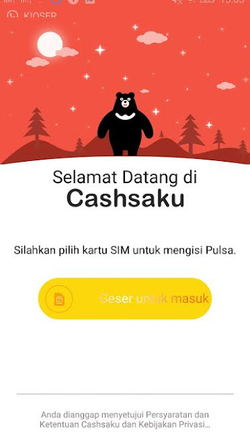Aplikasi Pulsa Gratis dari CashSaku