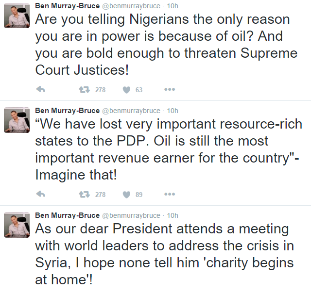 Ben Bruce slams APC for crying out after losing Óil rich states to PDP