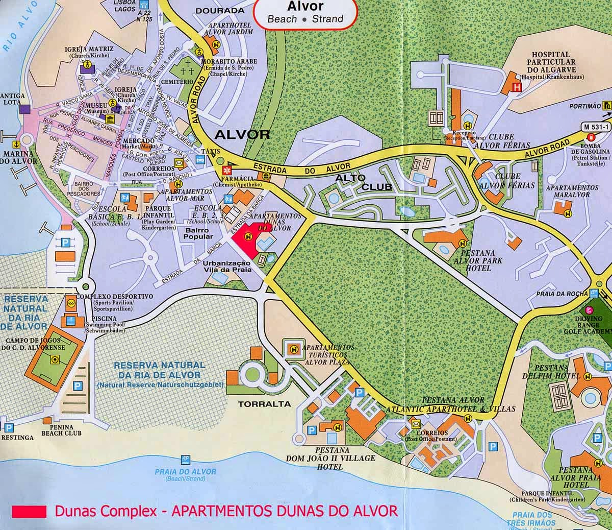 Mapa De Alvor Portugal | Portugal Cidades Mapa De Alvor Portugal | Portugal Cidades