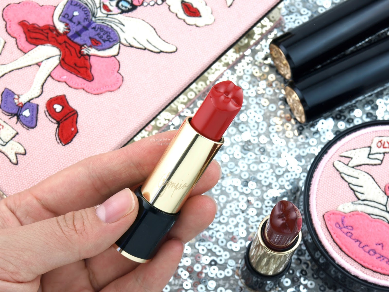 Lancome x Olympia Le-Tan | L'Absolu Rouge Le Bisou Lipstick: Review and Swatches