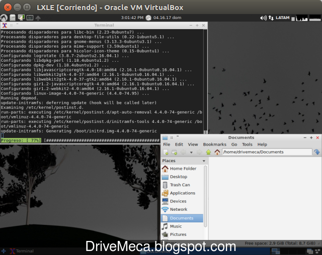 DriveMeca instalando LXLE paso a paso