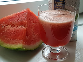 vattenmelon och kokosjuice