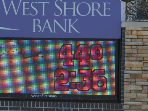 time temperature sign