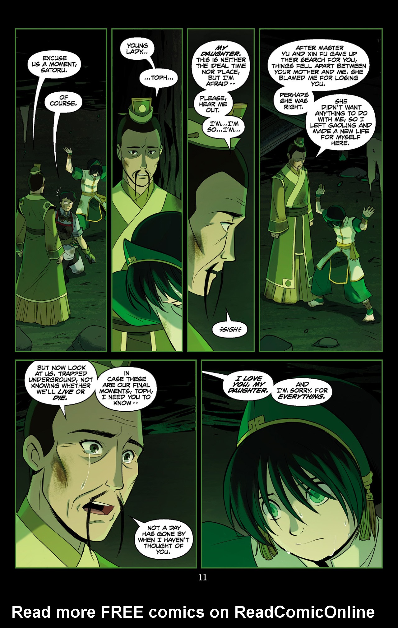 Read online Nickelodeon Avatar: The Last Airbender - The Rift comic -  Issue # Part 3 - 12