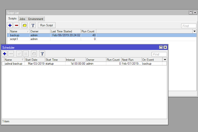 Script Auto Backup dengan FTP Mikrotik