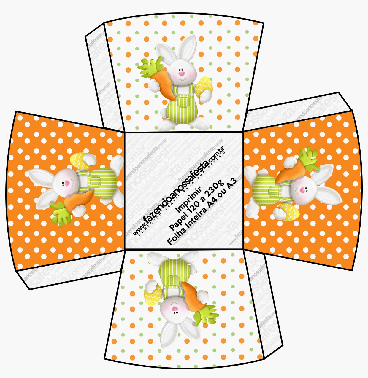 Pascua en Naranja: Cajas para Imprimir Gratis. Cajas de Pascua en Naraja para imprimir gratis