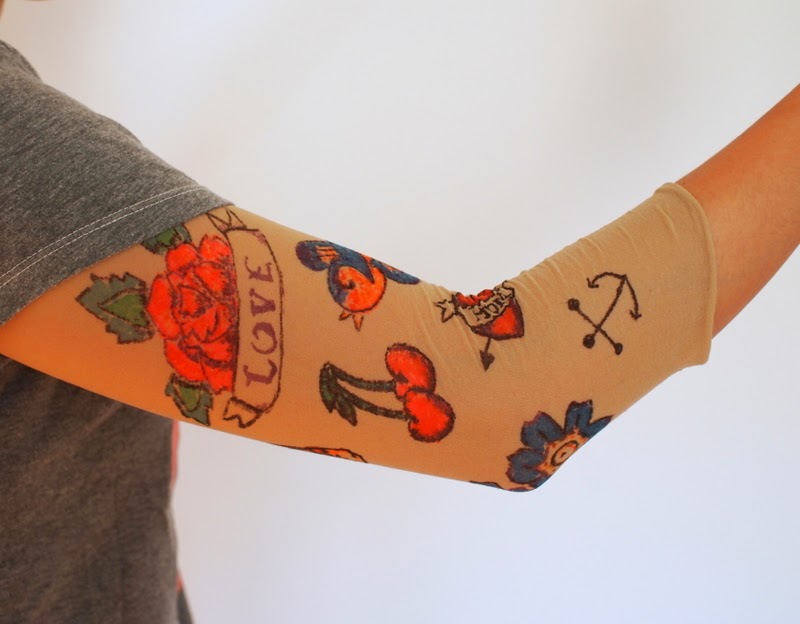 DIY Fake Sleeve Tattoo | Pink Stripey Socks