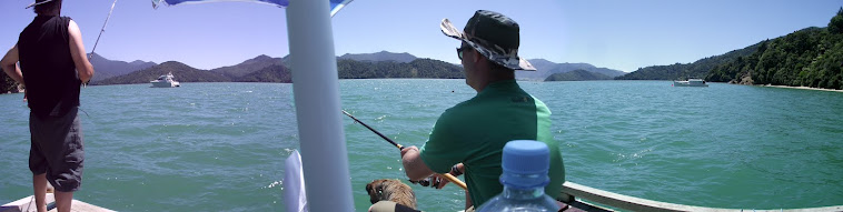 Dos pescadores Bahía Nelson NZ