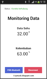 monitoring data hc-05 arduino