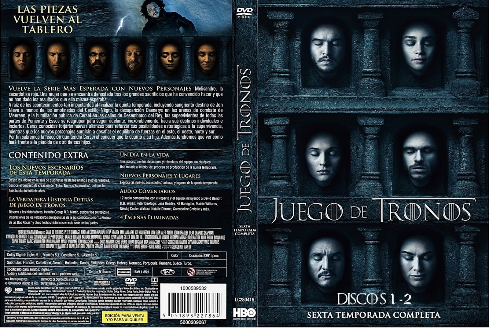 CoverMev Serie Juego de Tronos Temporada 6 Caratulas CoverMev Serie Juego de Tronos Temporada 6 Caratulas