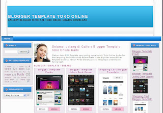 Blogger template gallery biru