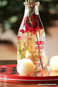 use an old milk bottle for a simple centerpiece