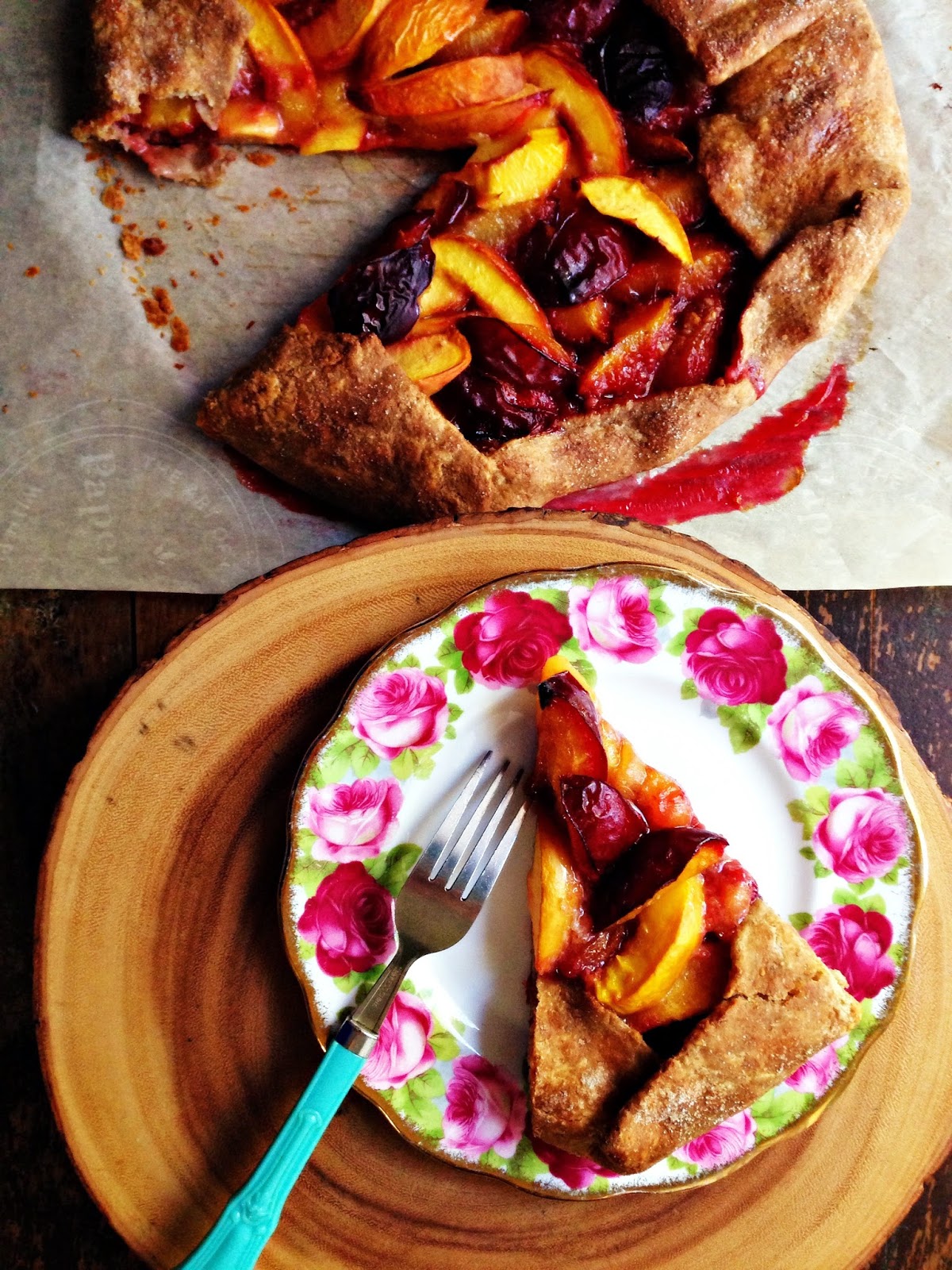 sweetsugarbean Plum & Nectarine Hazelnut Galette
