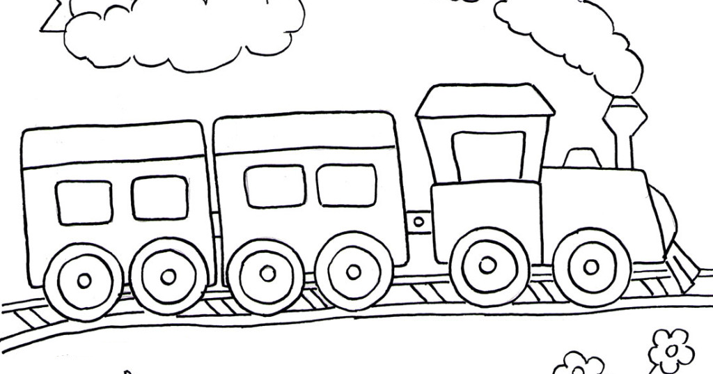 Gambar Mewarnai Kereta Api Untuk Anak PAUD dan TK Aneka