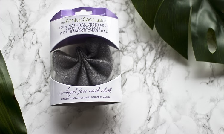Bamboo Charcoal Angel Face Wash Cloth by The Konjac Sponge Company Review // Almost Chic