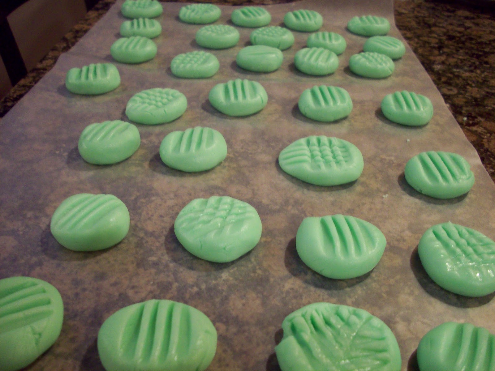 Spaghetti and Gravy Mint Patties a.k.a Toothpaste Cookies