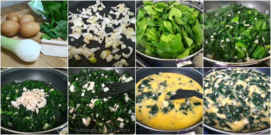 Tortilla de espinacas paso a paso