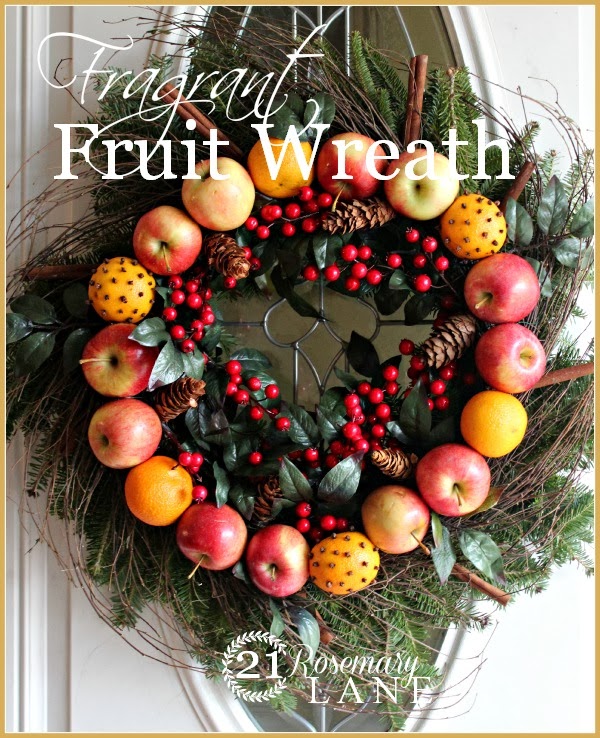 21 Rosemary Lane How To Make Your Own Fragrant Fruit Holiday Wreath How To Make Your Own Fragrant Fruit Holiday Wreath
