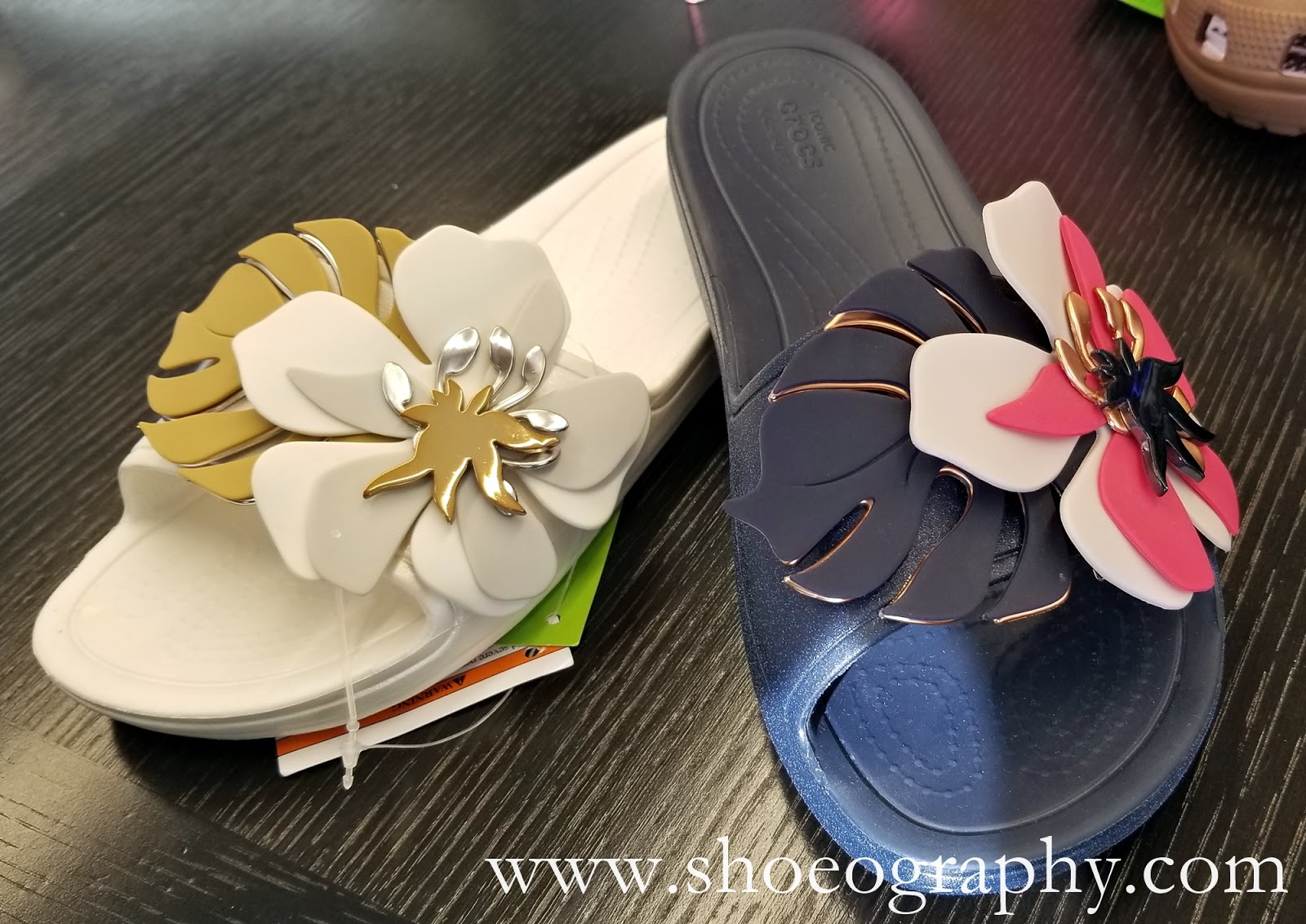 crocs flower sandals