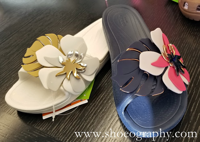 crocs floral sandals