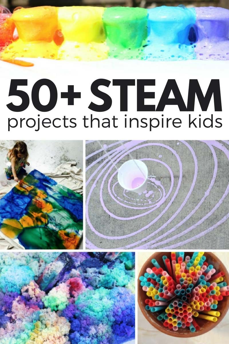 STEAM Kids in Action - get the fantastic STEAM Kids book with more than 50 hands on STEAM projects to try at home or in the classroom like this water pendulum painting activity | you clever monkey 