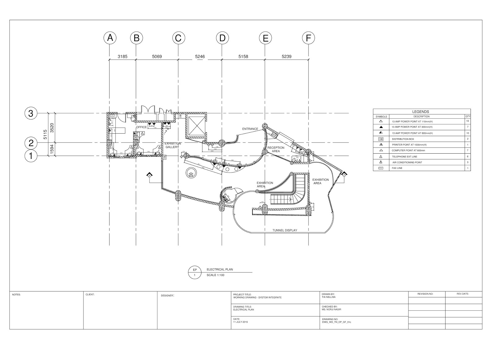 Reflected Ceiling Plan. Electrical Plan