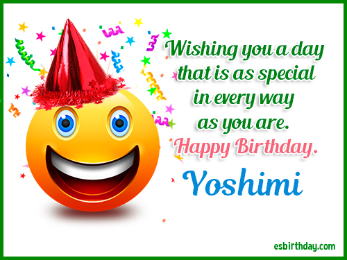 Yoshimi Happy birthday Yoshimi Happy birthday