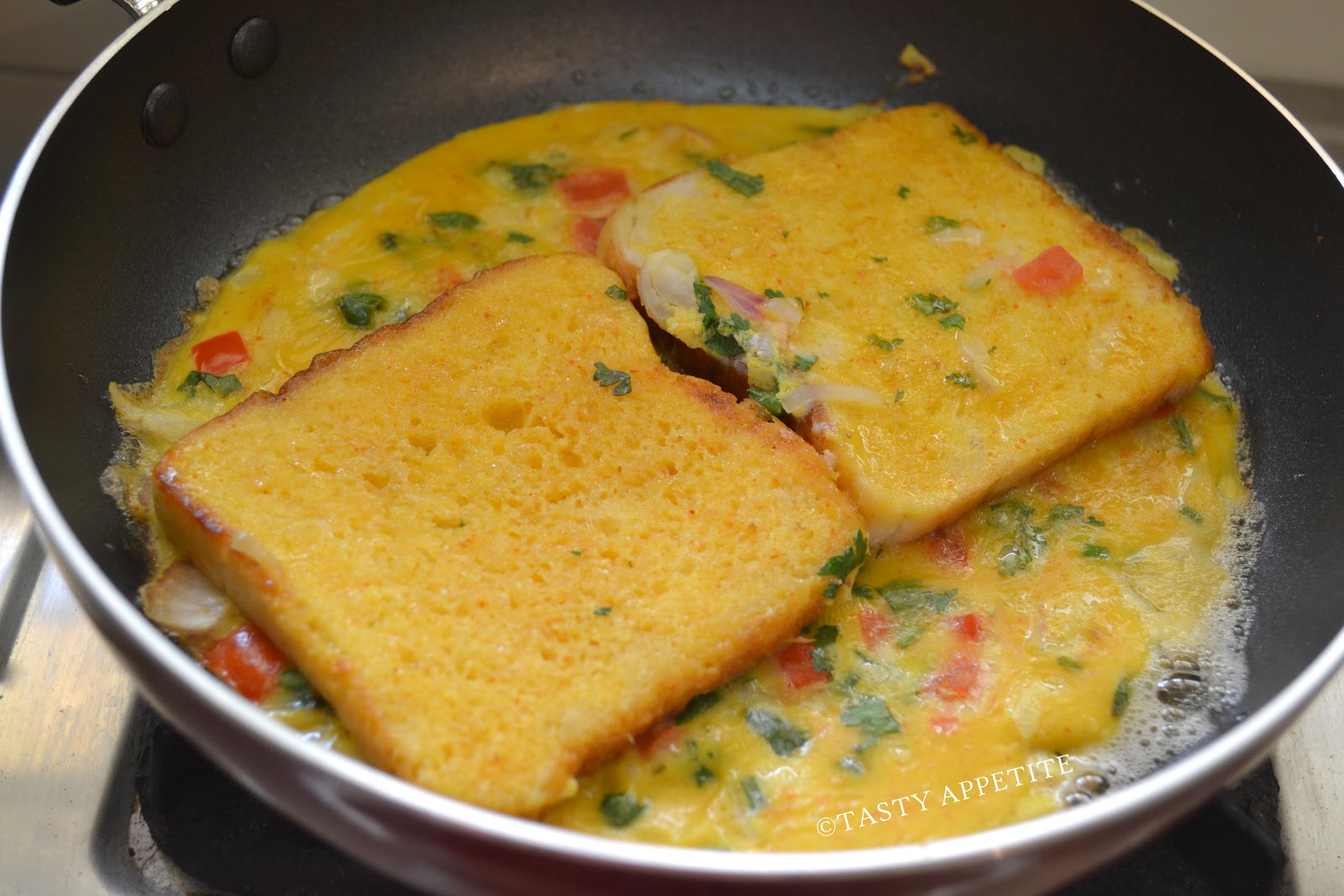 Bread Omelet / Healthy Breakfast Menu / step by step: