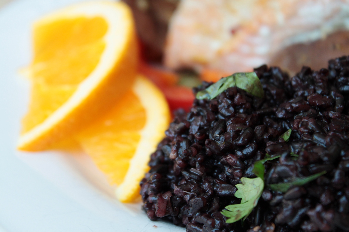 A Teaspoon and A Pinch Asian Salmon with Forbidden Rice